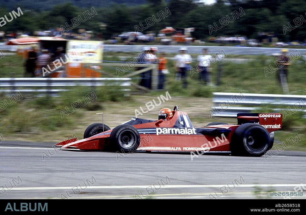Niki Lauda driving a Brabham BT46 Fan car in the Swedish GP
