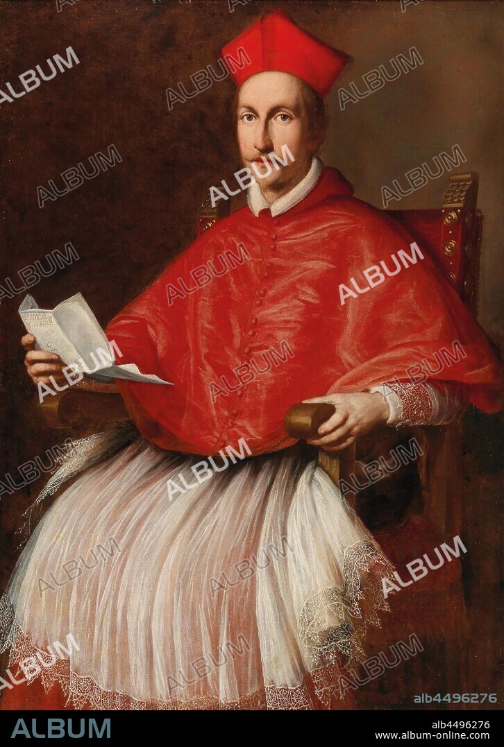 OTTAVIO MARIA LEONI. Portrait of Cardinal Francesco Barberini (1597-1679).