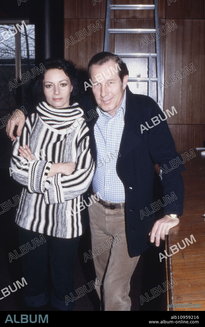 German actors Hansjoerg Felmy and Claudia Wedekind, Germany 1970s.