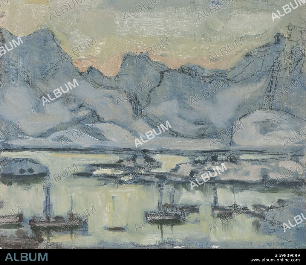 ANNA KATARINA BOBERG. Boat with Net. Study from Lofoten, c1900s.