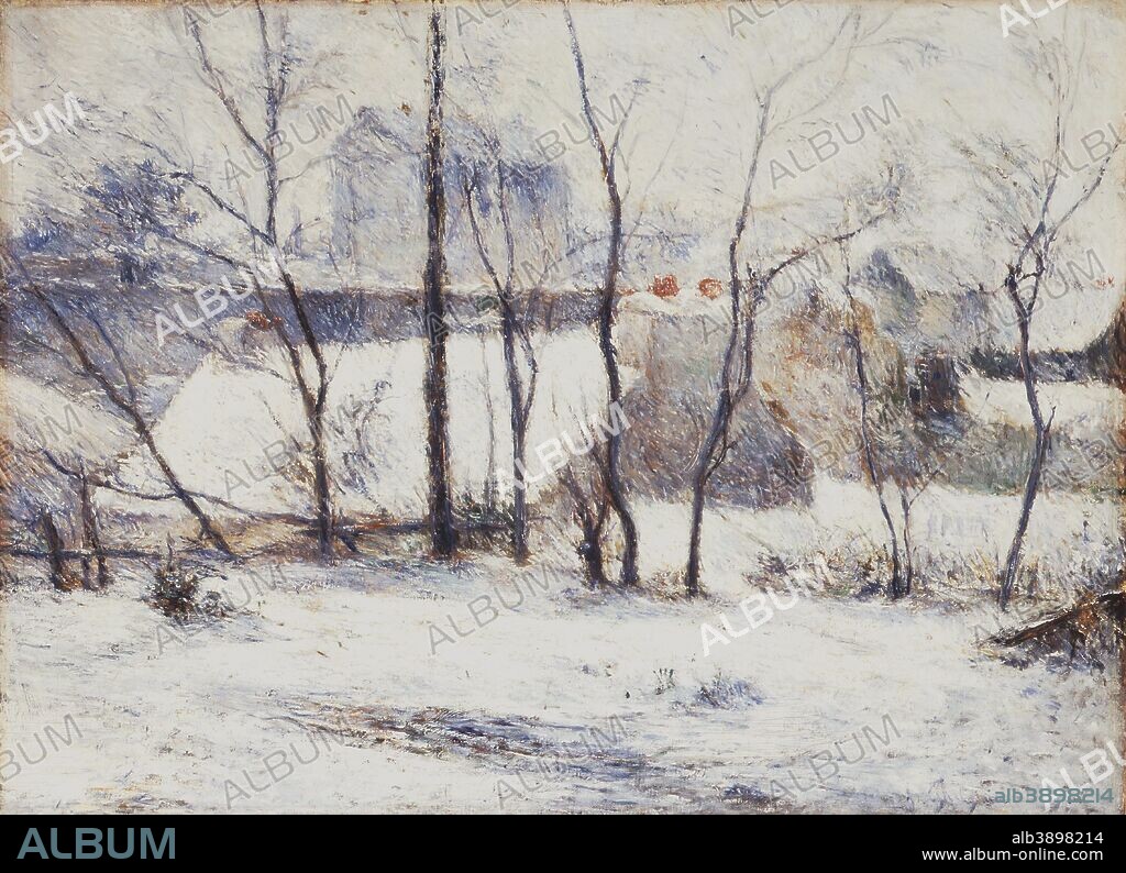 PAUL GAUGUIN. La Neige à Vaugirard II, ou Jardin sous la neige I / Garden under Snow. Date/Period: 1879. Painting. Oil on canvas. Height: 60.5 cm (23.8 in); Width: 81 cm (31.8 in).