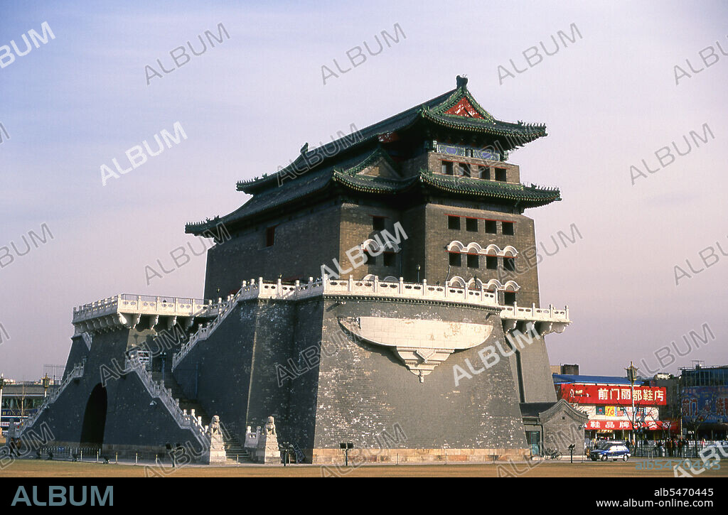 Zhengyangmen was first built in 1419 during the Ming Dynasty and once consisted of the gatehouse proper and an archery tower, which were connected by side walls and together with side gates, formed a large barbican. The gate guarded the direct entry into the imperial city. During the Boxer Rebellion of 1900, the gate sustained considerable damage when the Eight-Nation Alliance invaded the city. The gate complex was extensively reconstructed in 1914. The Barbican side gates were torn down in 1915. After the Communist victory in 1949, the Zhengyangmen gatehouse was occupied by the Beijing garrison of the People's Liberation Army. The military vacated the gatehouse in 1980.