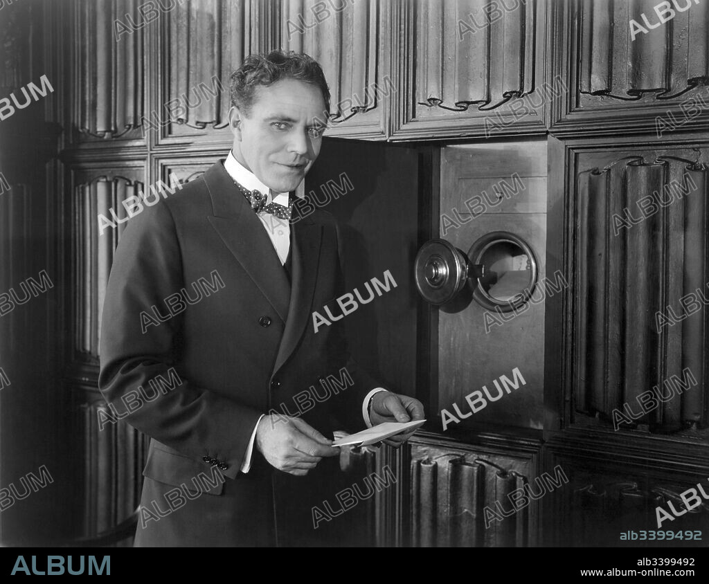 Hollywood, California:  1917 Actor John Barrymore as Raffles in a scene from the silent film, 'Raffles, the Amateur Cracksman'.