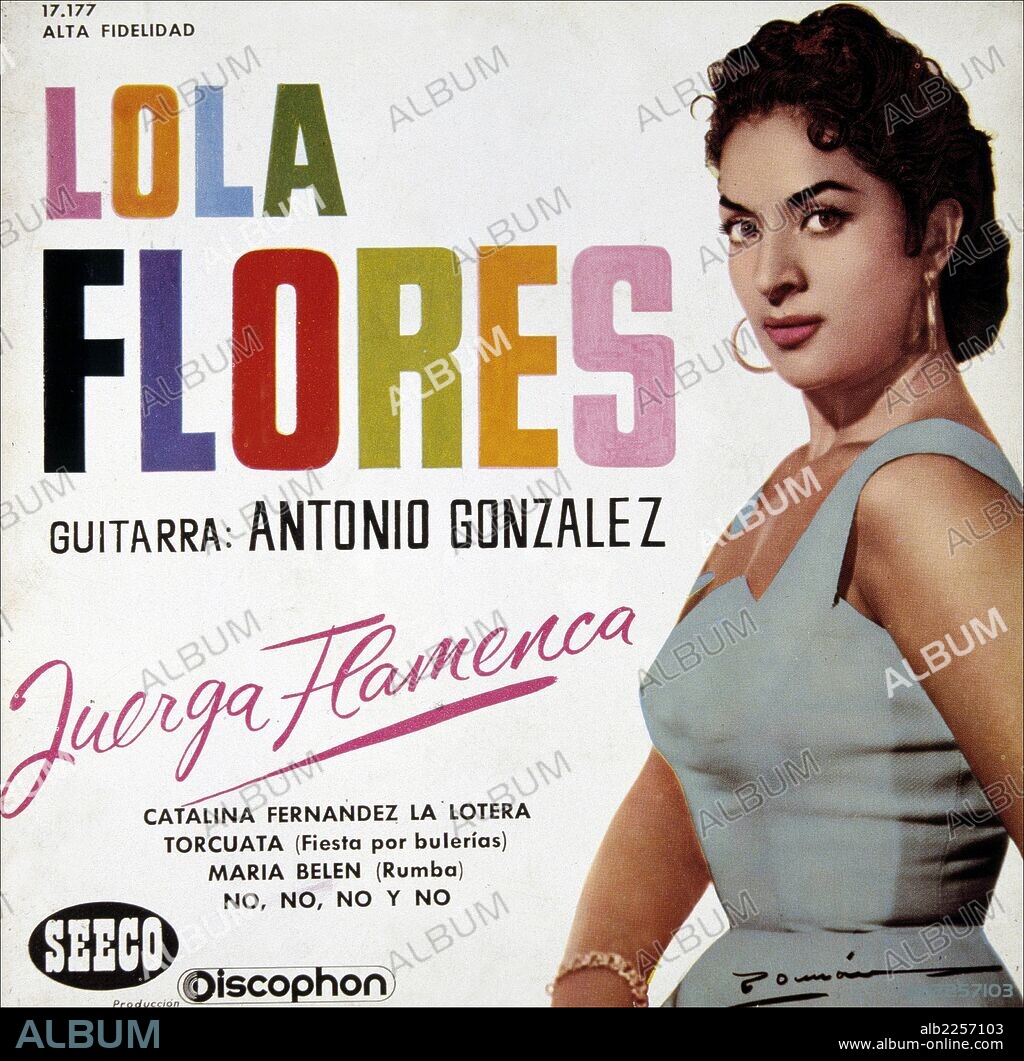 LA CANTANTE LOLA FLORES  PORTADA DE DISCO DISCOPHON.