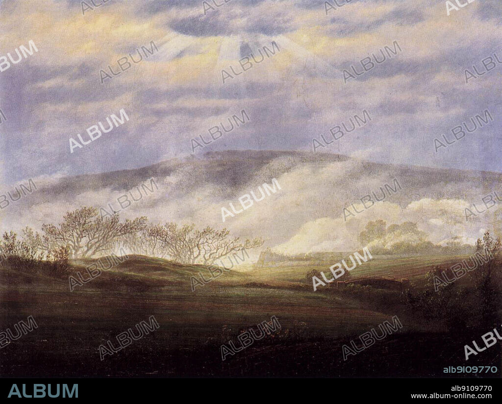 Caspar David Friedrich/ Nebel im Elbtal (1821).