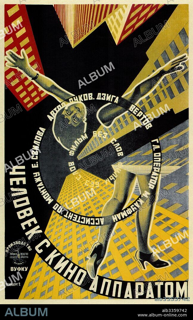 GEORGI AVGUSTOVICH STENBERG. Movie poster "Man with a Movie Camera".