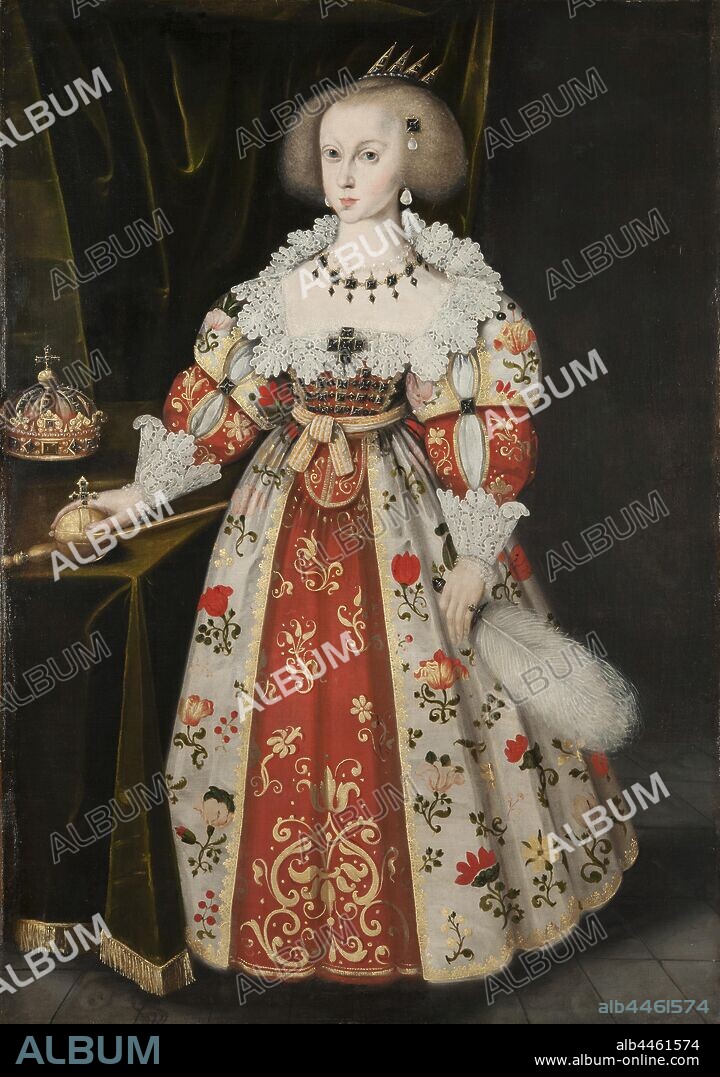 School of Jacob Heinrich Elbfas, Queen Kristina, Queen Kristina as a Child, Queen Kristina as children, painting, Christina of Sweden, Oil on canvas, Height, 130.5 cm (51.3 inches, Width, 92.5 cm (36.4 inches), Unsigned.
