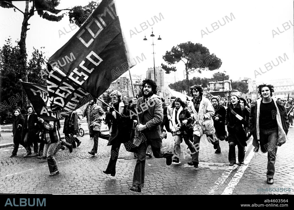 Manifestation For The Vote At Eighteen. Rome. 70s.
