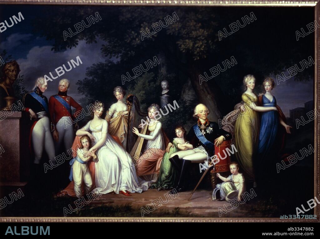 GERHARD VON KUGELGEN. Portrait of the Emperor Paul I of Russia (1754-1801) with his Family.