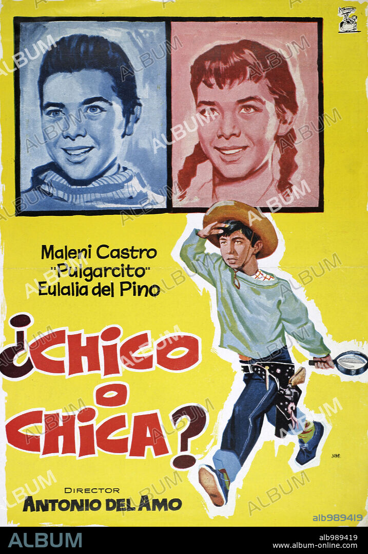 Plakat zu CHICO O CHICA?, 1962, unter der Regie von ANTONIO DEL AMO. Copyright APOLO FILMS.