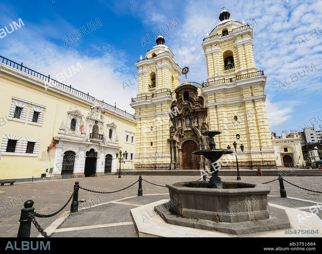 Monastery of San Francisco, Old Town,UNESCO World Heritage Site, Lima, Peru, South America.