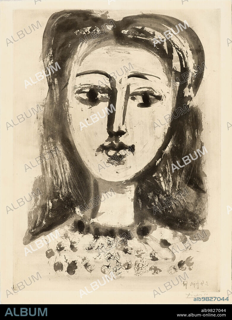 PABLO PICASSO. Portrait de Françoise aux Cheveux flous.