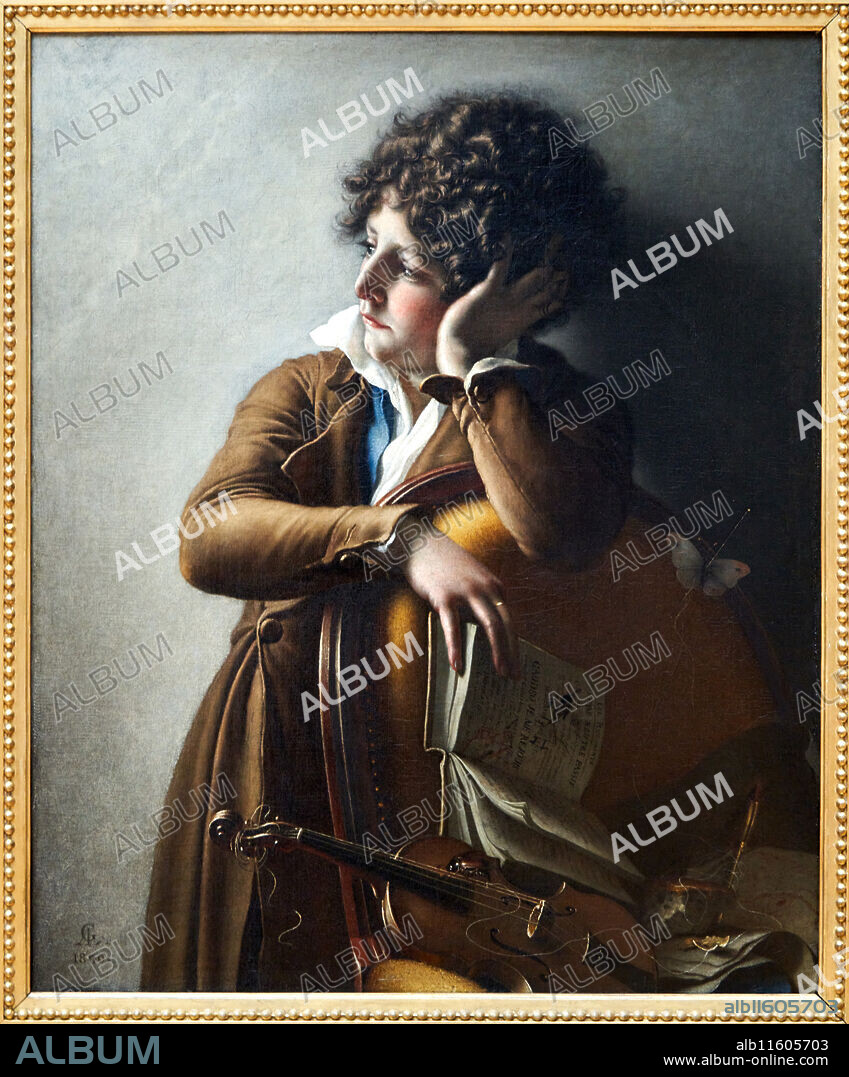 Portrait of Benoît Agnès Trioson (about. 1790-1804), nicknamed Ruehaus, Salon of 1800, Anne-Louis GIRODET de ROUSSY-TRIOSON, Montargis, 1767 - Paris, 1824, Musée du Louvre, Paris, France.