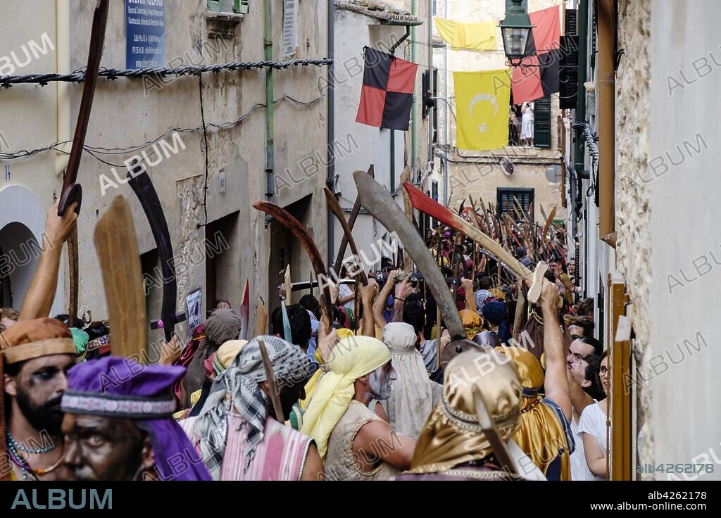 Moros y cristianos, fiesta de La Patrona, Pollença, ,Mallorca, balearic islands, Spain.