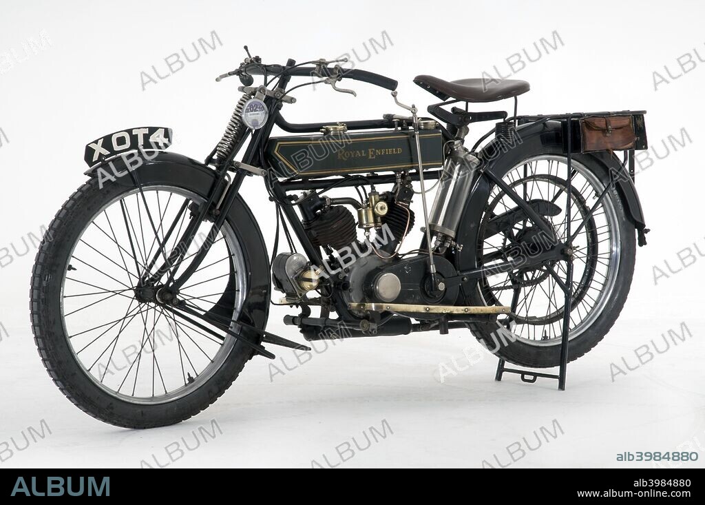 1914 Royal Enfield 3hp motorcycle.