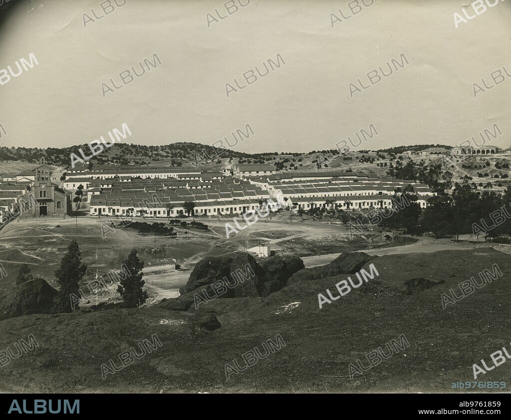 Minas de Riotinto (Huelva). 1936. Vista parcial de El Valle, uno de los nuevos pueblecitos obreros de la cuenca.