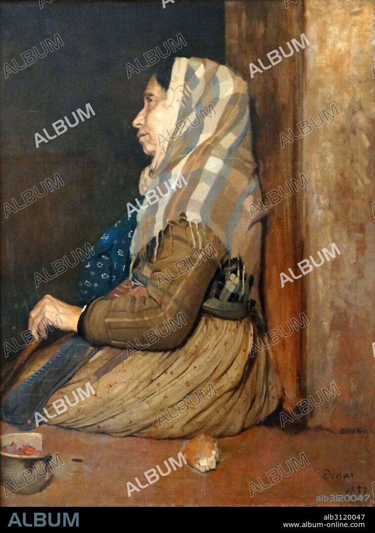 Edgar Degas, (1834-1917) A Roman Beggar Woman, 1857 Oil on canvas.