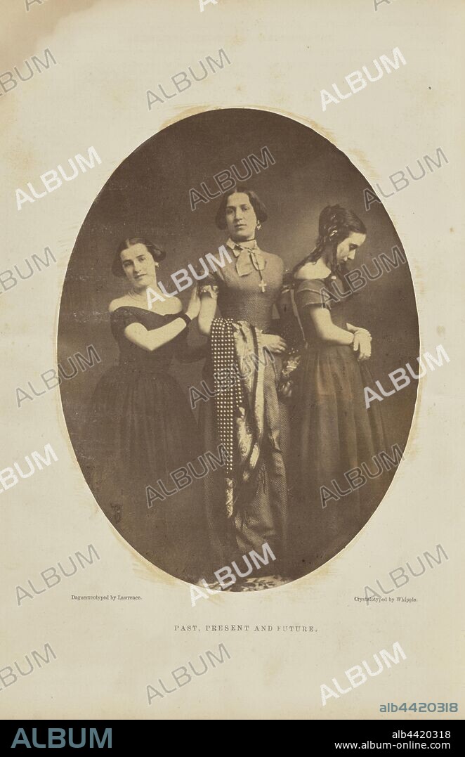 Past, Present and Future, Martin M. Lawrence (American, born 1808), J.A. Whipple (American, 1822 - 1891), Boston, Massachusetts, United States, 1854, Salted paper print, 20 × 14.9 cm (7 7/8 × 5 7/8 in.).