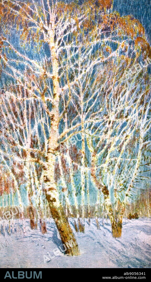IGOR GRABAR. February azure 1904 by Igor Emmanuilovich Grabar (1871 - 1960), Russian post-impressionist painter,.