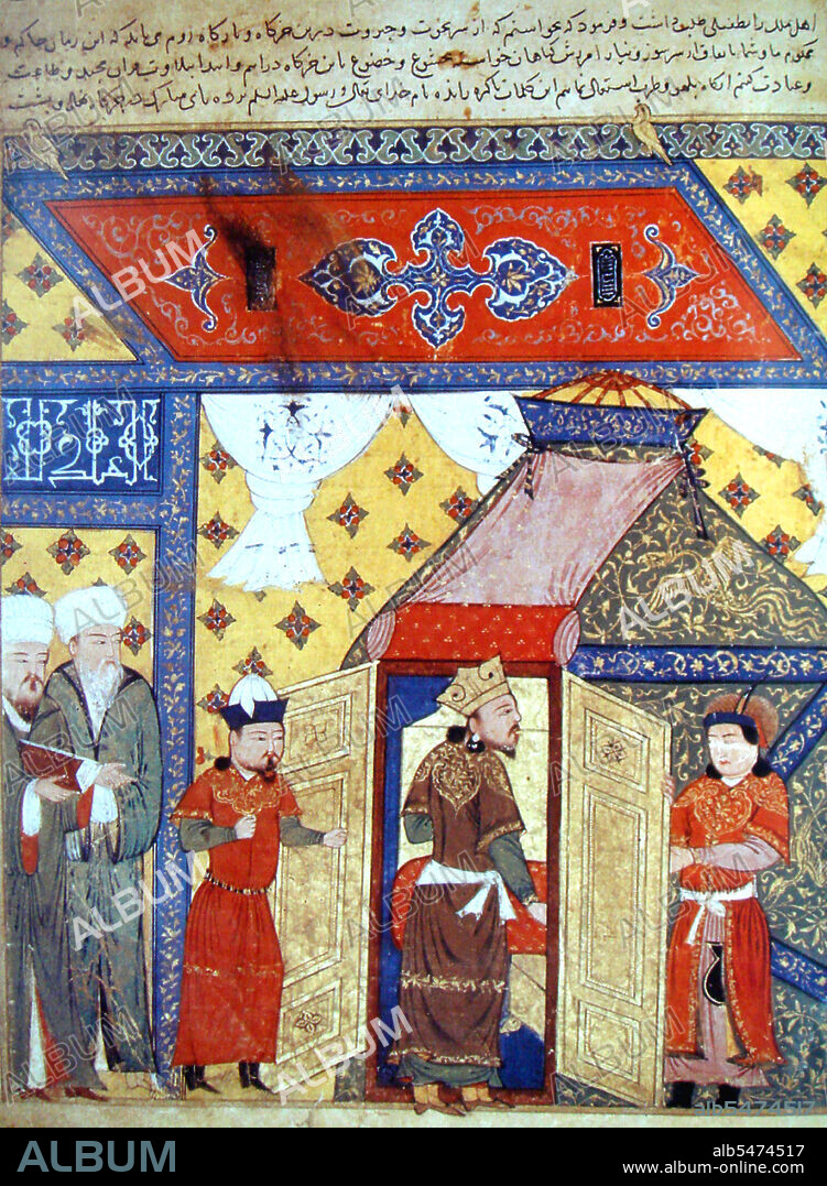 Mahmud Ghazan (1271-1304) was the seventh ruler of the Mongol Empire's Ilkhanate division in modern-day Iran from 1295 to 1304. He was the son of Arghun and Quthluq Khatun, continuing a line of rulers who were direct descendants of Genghis Khan. Considered the most prominent of the Ilkhans, he is best known for making a political conversion to Islam in 1295 when he took the throne, marking a turning point for the dominant religion of Mongols in Central Asia. His principal wife was Kokochin (Kokechin), a Mongol princess sent by Kublai Khan, and escorted from the Mongol capital to the Ilkhanate by Marco Polo.