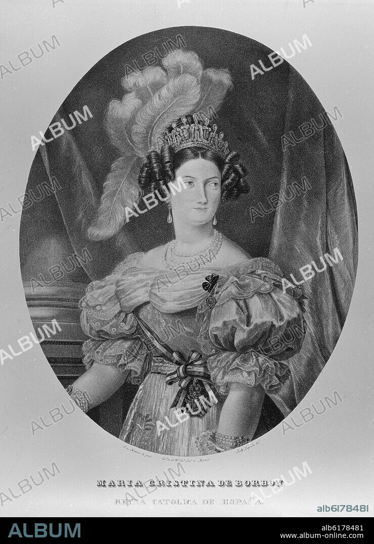 JOSE DE MADRAZO (1781-1859). MARIA CRISTINA DE BORBON - 1806/1878.