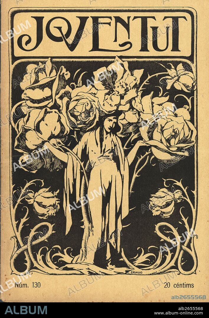 Portada de la revista Joventut, nº 130. Agosto de 1902.