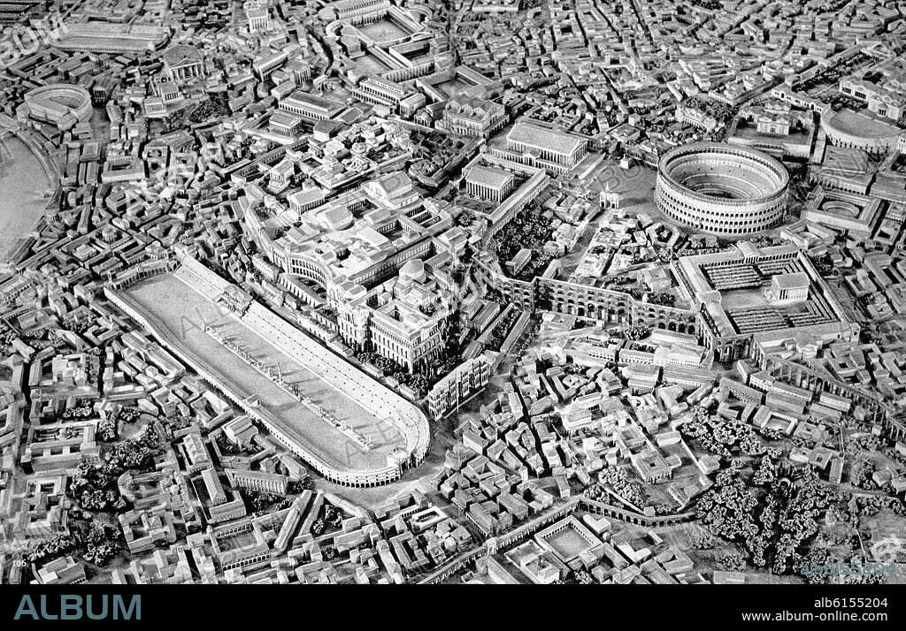MAQUETA CENTRO ROMA EN TIEMPOS DIOCLECIANO.
