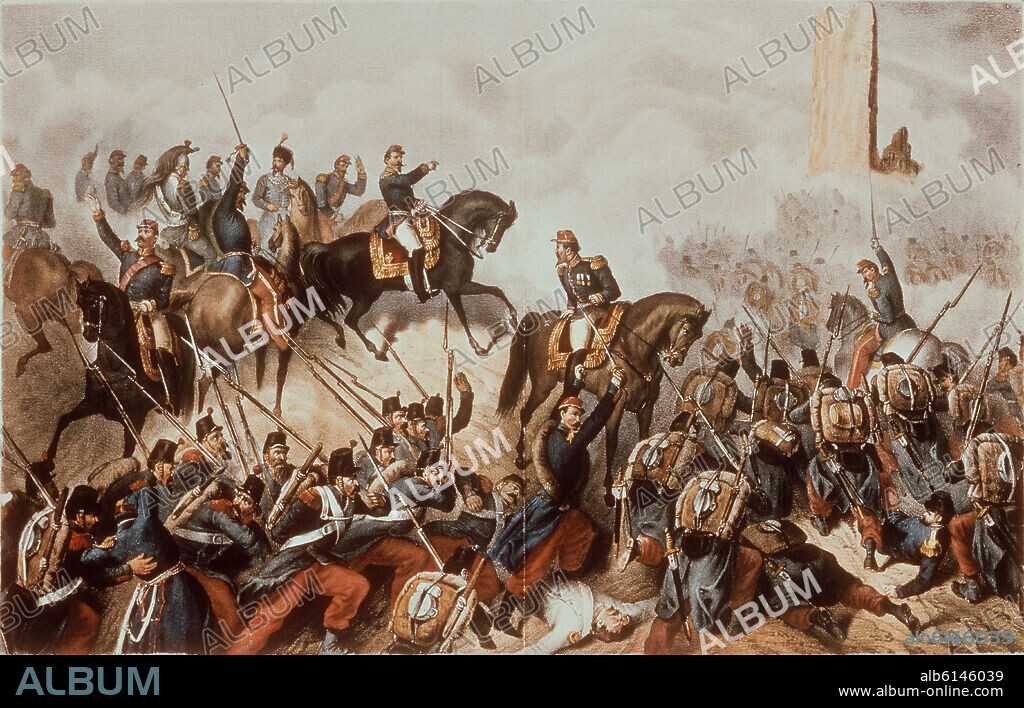 NAPOLEON III EN LA BATALLA DE SOLFERINO - GUERRA DE ITALIA 1859.