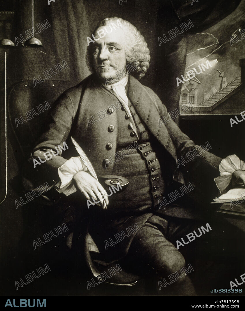 Benjamin Franklin. Portrait of Benjamin Franklin (1706-90), American experimental scientist and statesman. Franklin proved the distinction between positive and negative charge. Showing that light- ning is comprised of electricity, he invented the lightning conductor to protect buildings. He also discovered the Gulf Stream in the Atlantic and its high temperature; he suggested that ships use a thermometer to navigate it. He also investigated the ability of different colours to absorb solar heat and invented bifocal spectacle lenses. Franklin was also an active politician and was one of the signatories of the American Declaration of Independence in 1776.