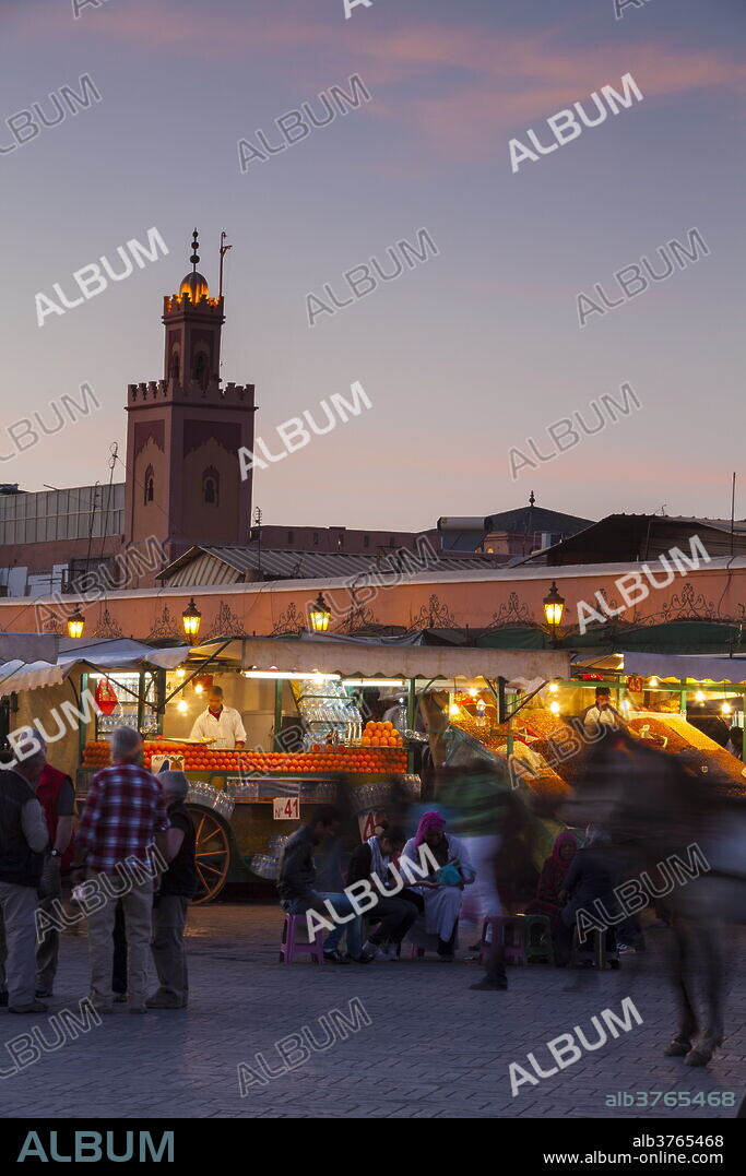 Jemaa el-Fna Square, The Medina, Marrakech, Morocco, North Africa, Africa.