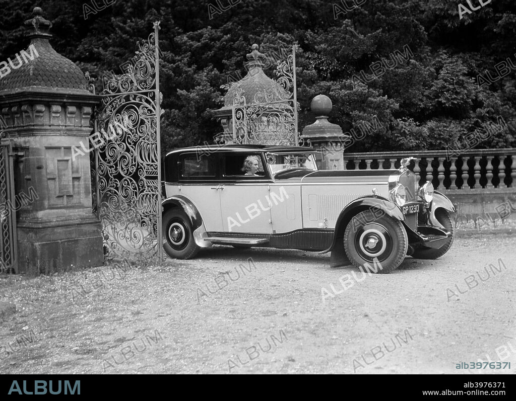 Delage D8 1931 4050 cc. Vehicle Reg. No.  GP1230. Driver: Brunell, Miss. K. Place: Wykehurst Park,  Bolney, Sussex. Road test. Date:.