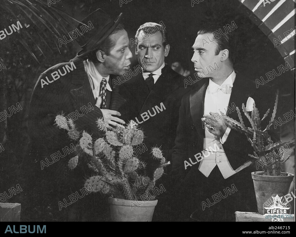 FERNANDO FREYRE DE ANDRADE, JOSE JASPE y MANUEL LUNA en LOS LADRONES SOMOS GENTE HONRADA, 1942, dirigida por IGNACIO F. IQUINO.