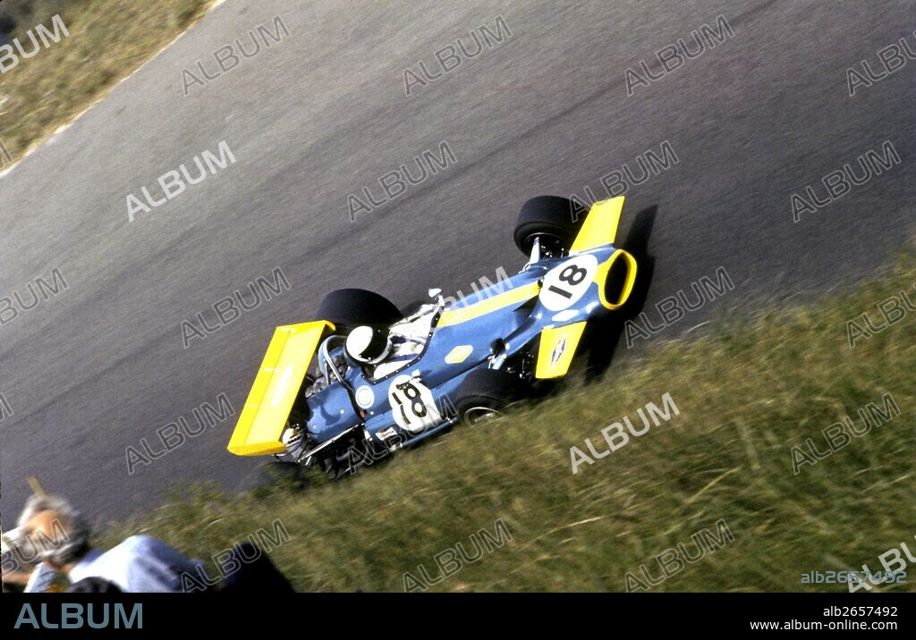 Jack Brabham in his Brabham Cosworth BT33 in practice for Dutch GP, finished 11th. Zandvoort, Netherlands, 21 June 1970.