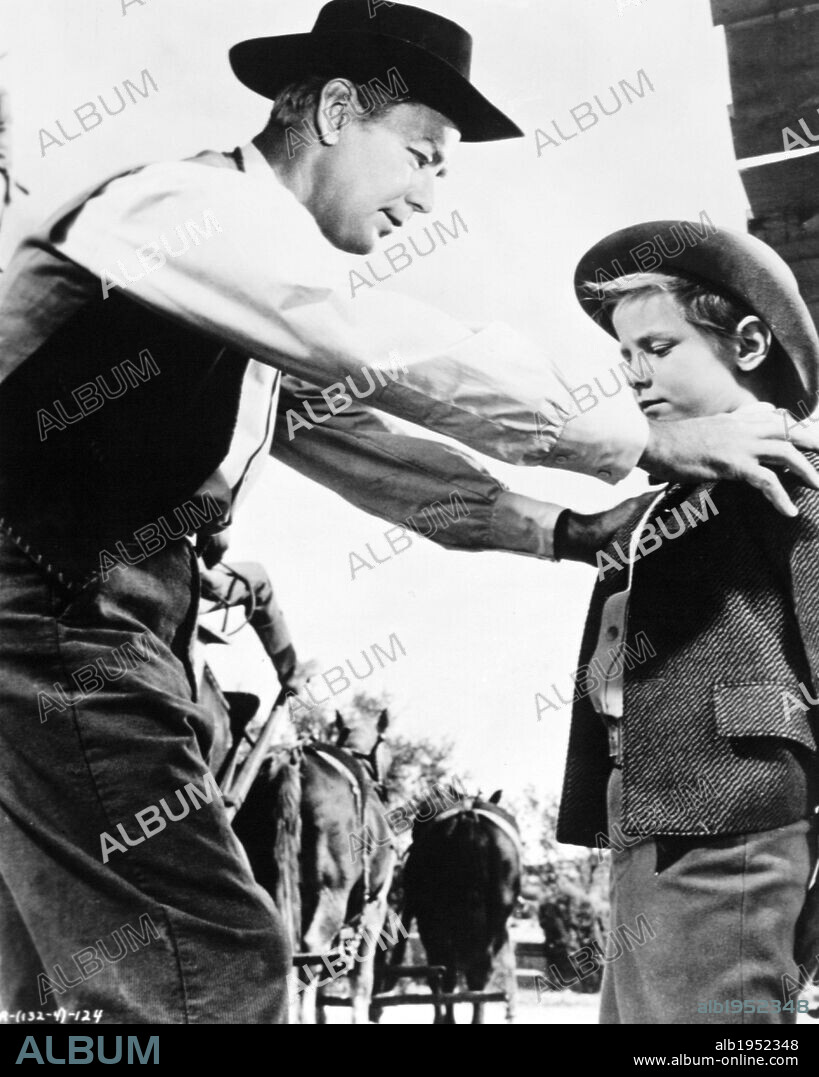 ALAN LADD en EL REBELDE ORGULLOSO, 1958 (THE PROUD REBEL), dirigida por MICHAEL CURTIZ. Copyright FORMOSA/BUENA VISTA.