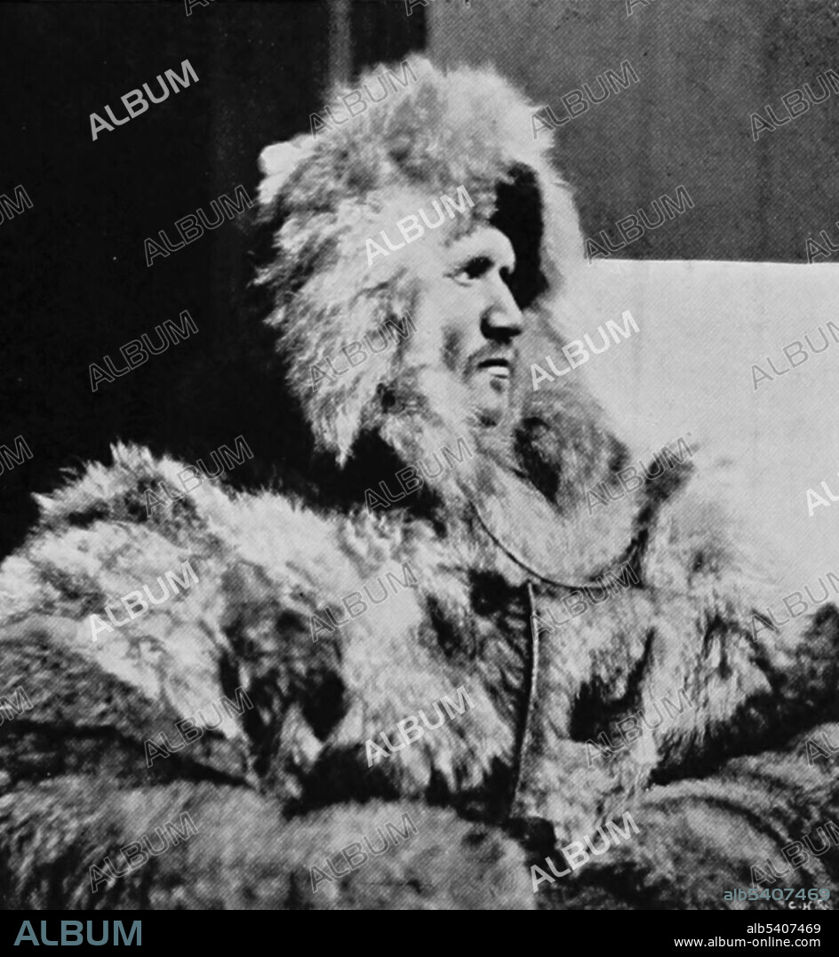 Fridtjof Wedel-Jarlsberg Nansen (October 10,1861 - May 13, 1930) was a Norwegian explorer, scientist, diplomat, and humanitarian. He made many scientific cruises and contributed to the development of modern oceanographic equipment. He won international fame after reaching a record northern latitude of 86°14' during his North Pole expedition of 1893-96. His techniques of polar travel and his innovations in equipment and clothing influenced a generation of Arctic and Antarctic expeditions. No photographer credited, 1893 (cropped and cleaned).