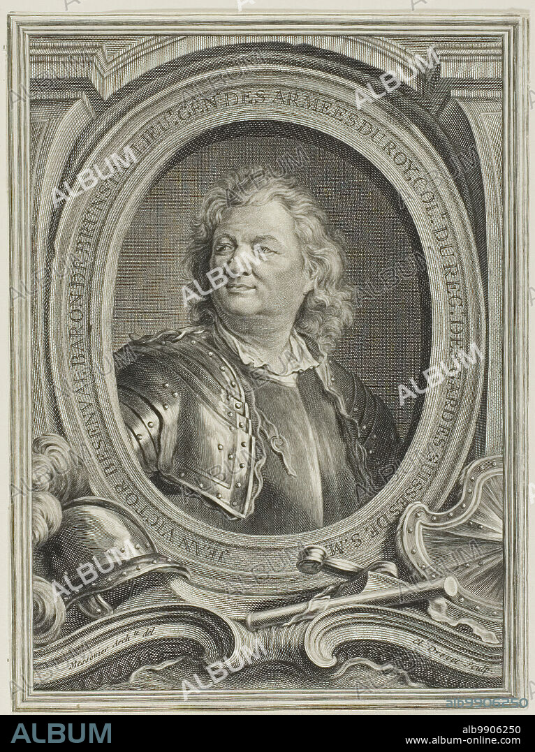 CLAUDE DREVET. Portrait of Jean-Victor, Baron de Besenval, n.d.