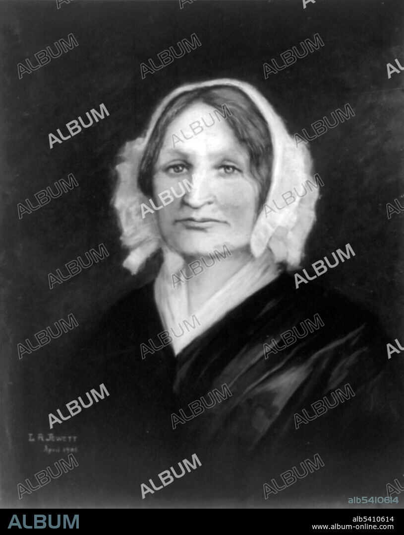 Mary Mason Lyon (February 28, 1797 - March 5, 1849) was an American pioneer in women's education. Lyon's modest beginnings fostered her lifelong commitment to extending educational opportunities to girls from middling and poor backgrounds. She established the Wheaton Female Seminary in Norton, Massachusetts, (now Wheaton College) in 1834. She then established Mount Holyoke Female Seminary (now Mount Holyoke College) in Massachusetts in 1837 and served as its first president (principal) for 12 years. Lyon's vision fused intellectual challenge and moral purpose. She valued socioeconomic diversity and endeavored to make the seminary affordable for students of modest means. Lyon anticipated a change in the role of women and equipped her pupils with an education that was comprehensive, rigorous, and innovative, with particular emphasis on the sciences. She required: seven courses in the sciences and mathematics for graduation, a requirement unheard of at other female seminaries. She organized field trips on which students collected rocks, plants, and specimens for lab work, and inspected geological formations and recently discovered dinosaur tracks. Lyon died of erysipelas (possibly contracted from an ill student in her care) in 1849, at the age of 52. Print of painting by L.R. Jewett, 1906.