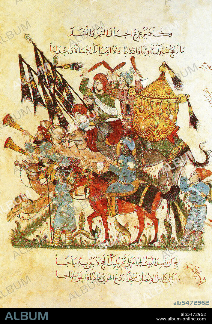 Yahya ibn Mahmod al-Wasiti was a 13th-century Arab Islamic artist. Al-Wasiti was born in Wasit in southern Iraq. He was noted for his illustrations of the Maqam of al-Hariri. Maqama (literally 'assemblies') are an (originally) Arabic literary genre of rhymed prose with intervals of poetry in which rhetorical extravagance is conspicuous. The 10th century author Badi' al-Zaman al-Hamadhani is said to have invented the form, which was extended by al-Hariri of Basra in the next century. Both authors' maqamat center on trickster figures whose wanderings and exploits in speaking to assemblies of the powerful are conveyed by a narrator. Manuscripts of al-Hariri's Maqamat, anecdotes of a roguish wanderer Abu Zayd from Saruj, were frequently illustrated with miniatures.