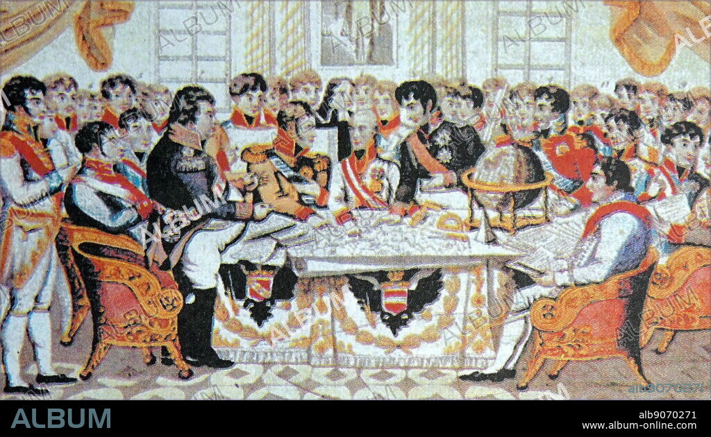 The Congress of Vienna of 1814-1815 was a international diplomatic conference to reconstitute the European political order after the downfall of the French Emperor Napoleon I. It was a meeting of ambassadors of European states chaired by Austrian statesman Klemens von Metternich, and held in Vienna from November 1814 to June 1815.