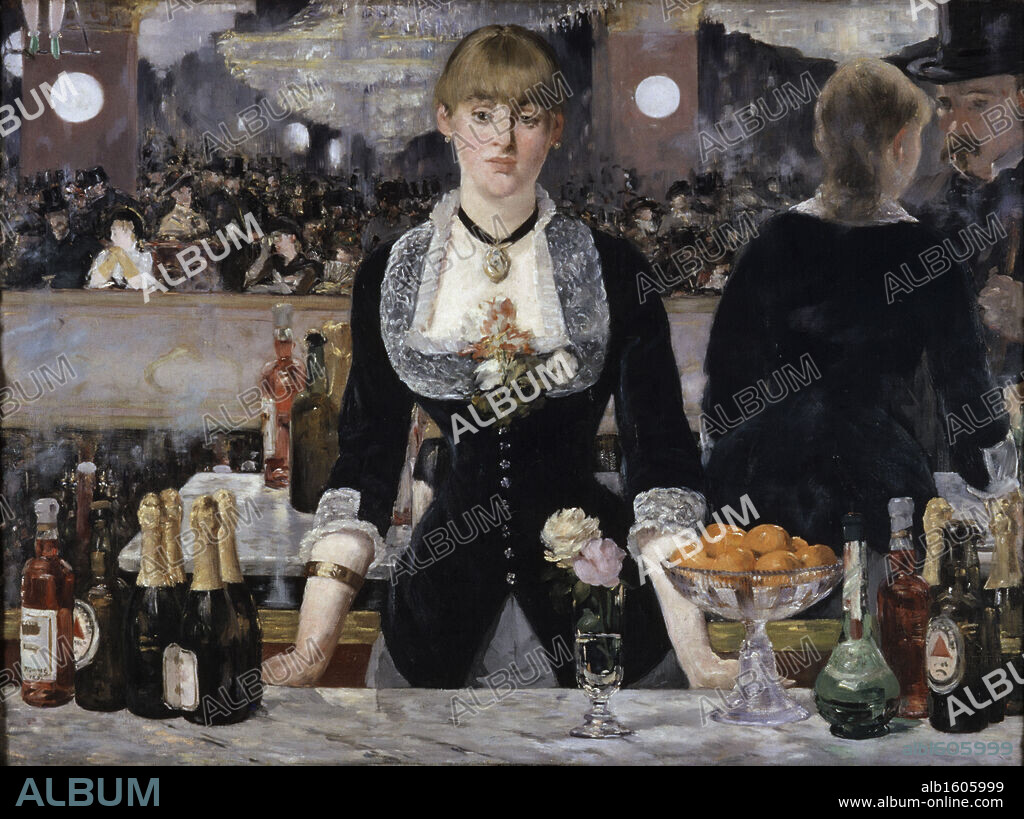 The Bar at the Folies Bergere  1882  Edouard Manet (1832-1883/French)  Oil on Canvas  Courtauld Institute and Galleries, London, England.