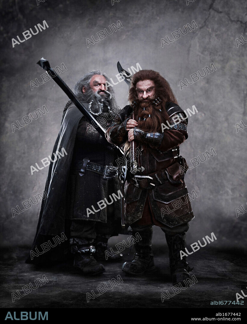 JOHN CALLEN and PETER HAMBLETON in HOBBIT, THE: AN UNEXPECTED JOURNEY, 2012, directed by PETER JACKSON. Copyright METRO GOLDWYN MAYER.