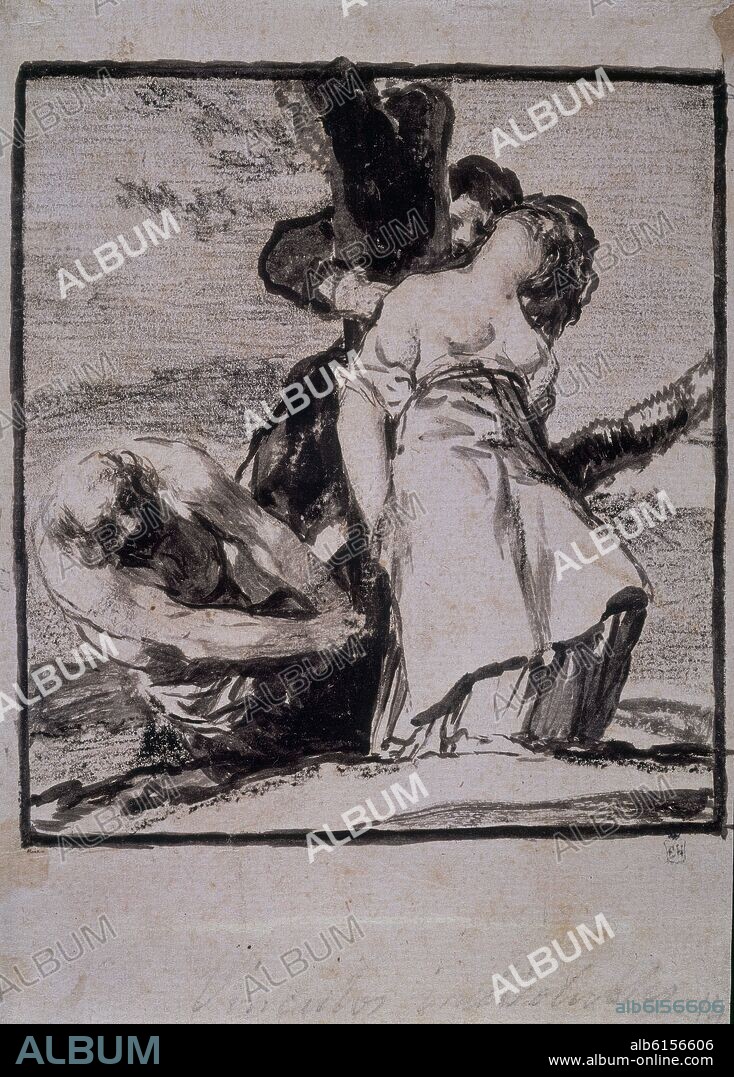 FRANCISCO DE GOYA. VINCULOS INDISOLUBLES - 1810-1820 - CARBONCILLO AGUADA Y TINTA CHINA.
