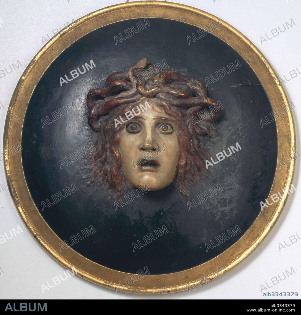 ARNOLD BOECKLIN. Shield with the head of Medusa.
