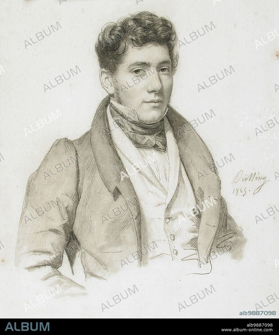 MICHEL MARTIN DROLLING. Portrait of a Young Man, 1825.