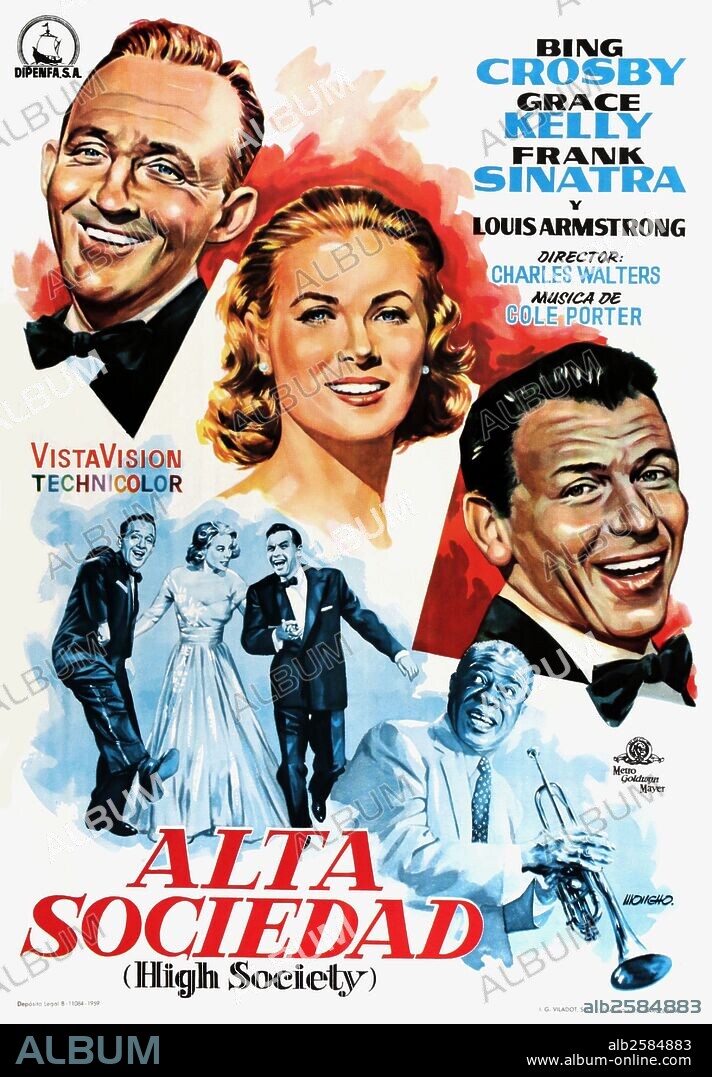 Poster of HIGH SOCIETY, 1956, directed by CHARLES WALTERS. Copyright M.G.M.