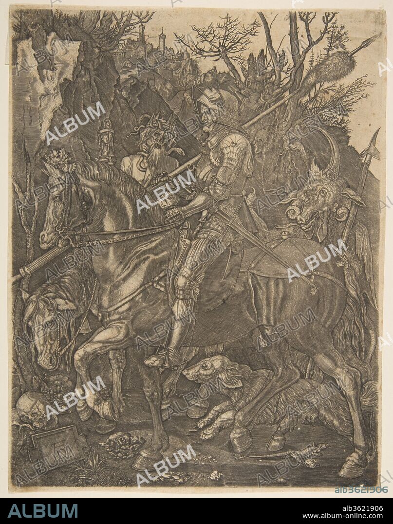 AFTER ALBRECHT DÜRER. Knight, Death, and the Devil (copy). Artist: After Albrecht Dürer (German, Nuremberg 1471-1528 Nuremberg). Dimensions: Sheet: 9 9/16 × 7 1/2 in. (24.3 × 19 cm). Date: n.d..