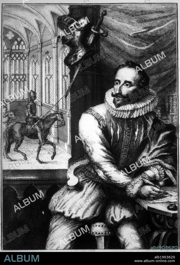 Miguel de Cervantes Saavedra (1547-1616), escritor y dramaturgo español. Dibujo atribuido a él mismo.