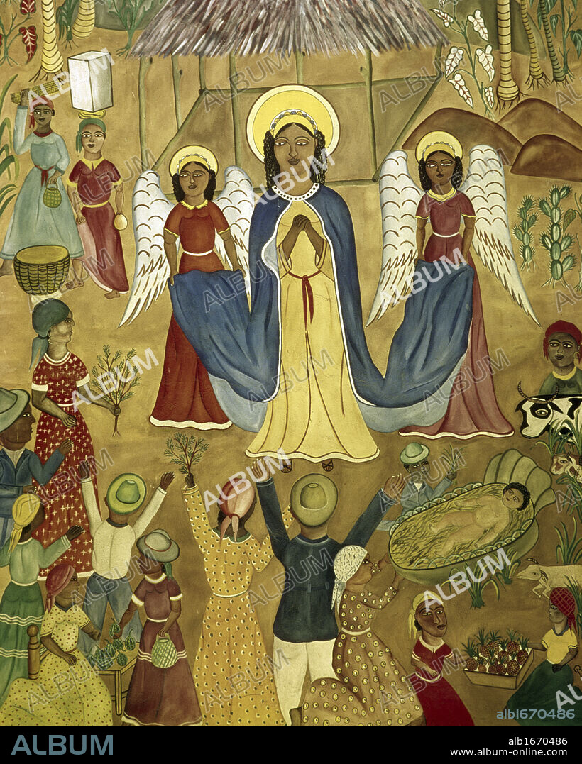 Nativity by Rigaud Benoit, 1950, 1911-1986, Haiti, Port-Au-Prince, Cathedral of St. Trinite.