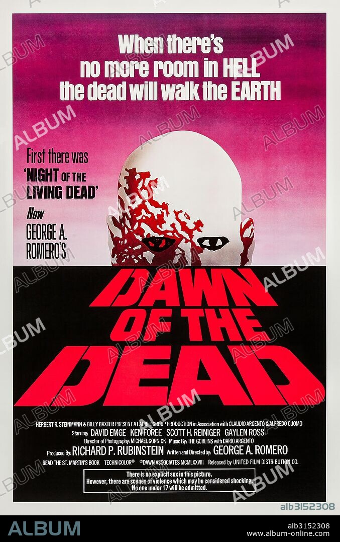 Poster of DAWN OF THE DEAD, 1978, directed by GEORGE A. ROMERO. Copyright UNITED FILM.
