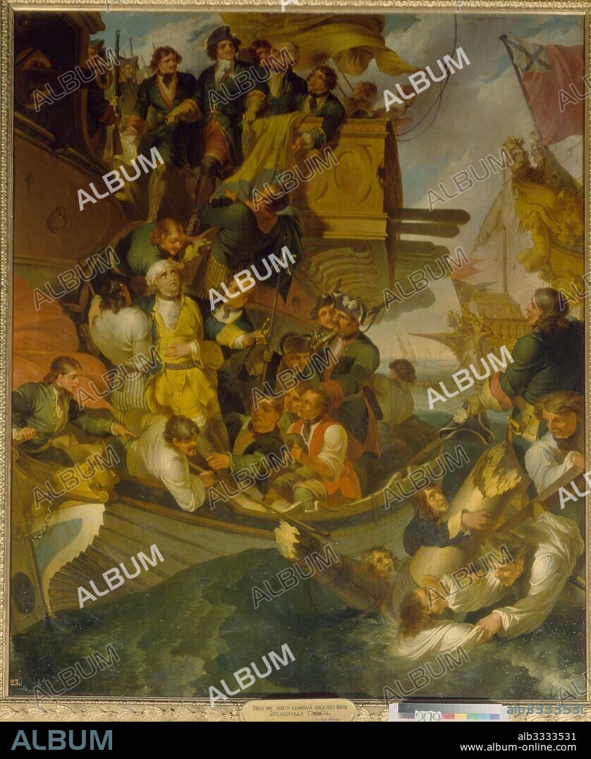 ROBERT CARR PORTER. The Taking of Admiral Nils Ehrenskiöld in the Battle of Gangut.